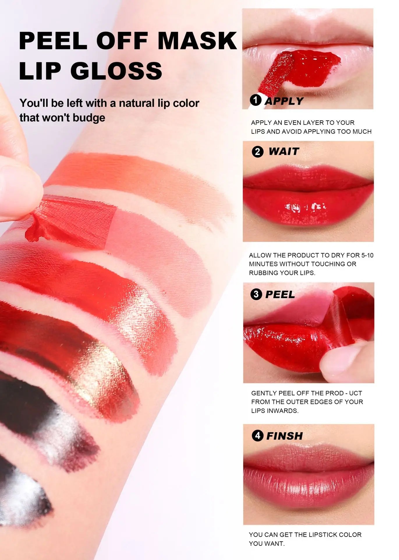 Handaiyan Lip Gloss Longlasting Lip Liner Brown Lipstick Liquid Matte Waterproof Lipgloss Lip Stain Tint Glaze Makeup