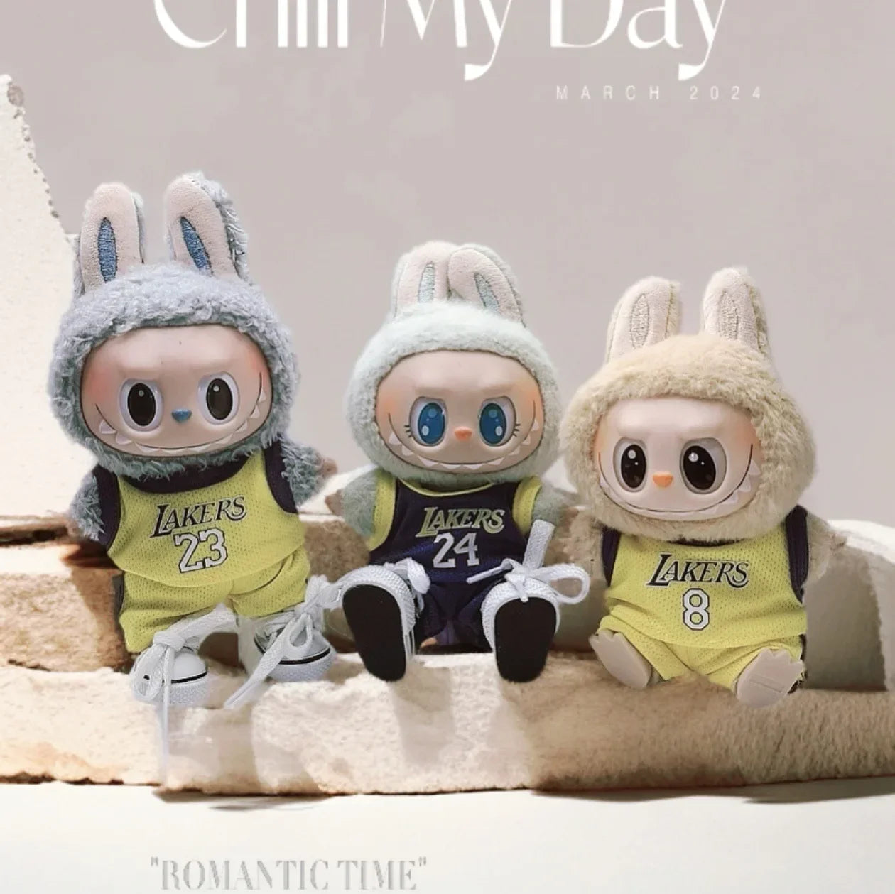 Labuibu Only Selling Clothes 17cm First Second Generation Labubu Basketball Clothes Cute Doll Decoration Handmade Doll Clothes