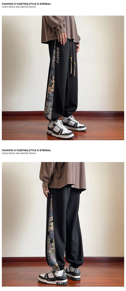 2025 Men Pants Streetwear Sweatpants Joggers Hip Hop Loose Harajuku Trousers