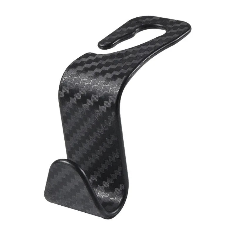 4Pcs Carbon Fibre Hook Car Seat Headrest Hook Auto Back Seat Organizer Hanger Handbag Clothes Bracket Car Interior Accessories