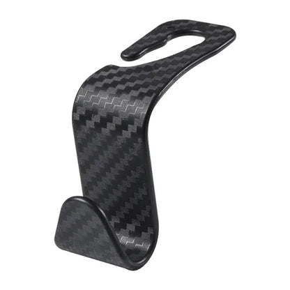 4Pcs Carbon Fibre Hook Car Seat Headrest Hook Auto Back Seat Organizer Hanger Handbag Clothes Bracket Car Interior Accessories