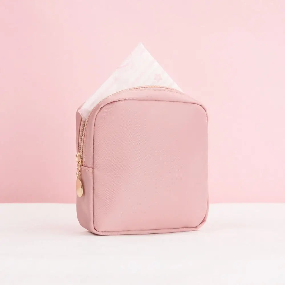 Fashion Multicolor Sanitary Pad Bags Home Organization Portable Pad Pouch Makeup Bags