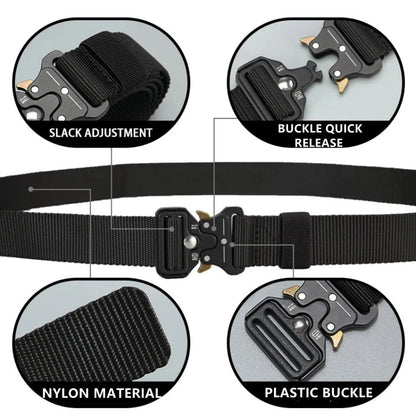 High Quality Men Belt Outdoor Hunting Men Belt Outdoor Work Training Belt Woven Belt Canvas Multi Function Belt Denim Belt