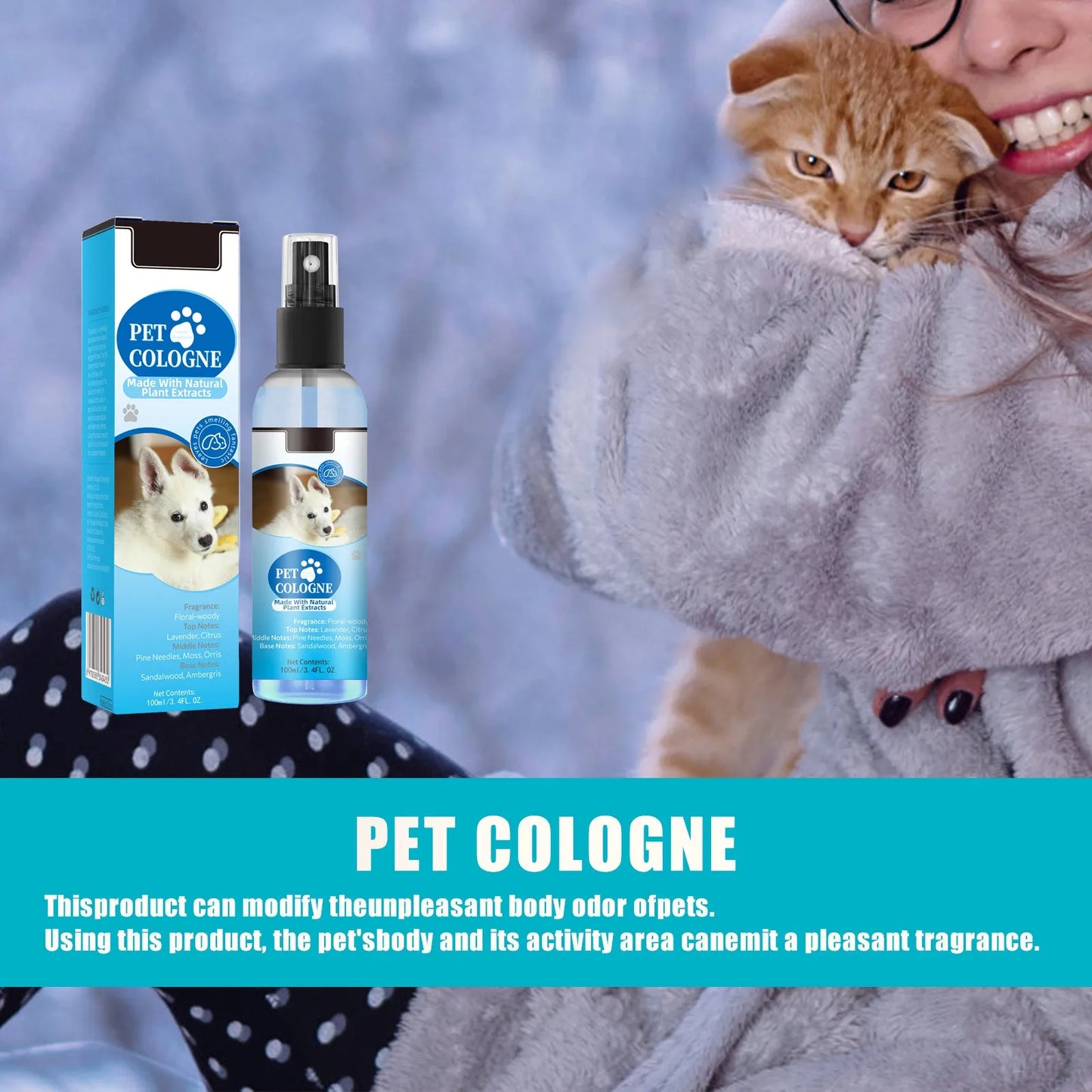 Pet Odor Eliminator Spray Dog Liquid Fragrance Body Odor Removal Smell Great Long Lasting Clean Deodorant Cat Liquid Perfumes