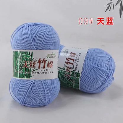 Tiansi Bamboo Cotton Yarn Bamboo Charcoal Cotton Hook Needle Thread Cotton Nitrile Woven Yarn DIY Weaving Material