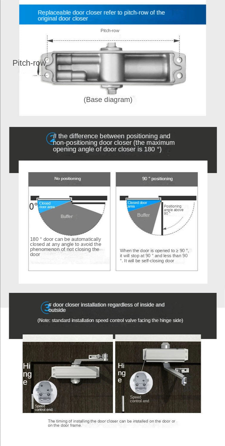 Door closer home push-pull unit door door close artifact fireproof anti-theft door hydraulic automatic buffer silent door closer