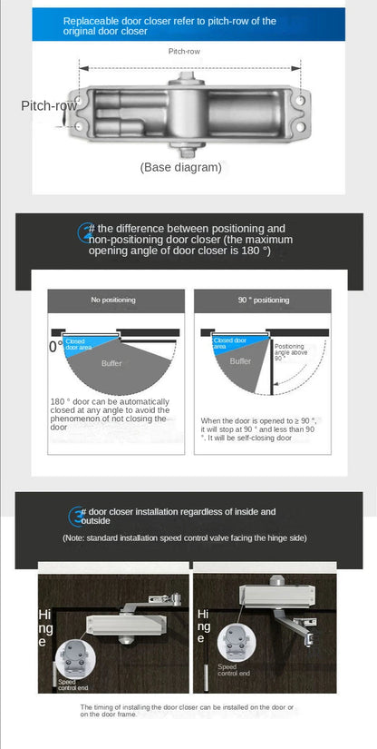 Door closer home push-pull unit door door close artifact fireproof anti-theft door hydraulic automatic buffer silent door closer