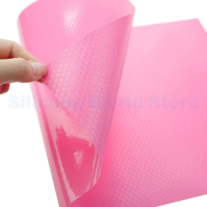 Silicone world Reusable Cabinet Mat Drawer Mat Shelf Liners Moisture-Proof Waterproof Dust Anti-Slip Fridge Kitchen Table Pad