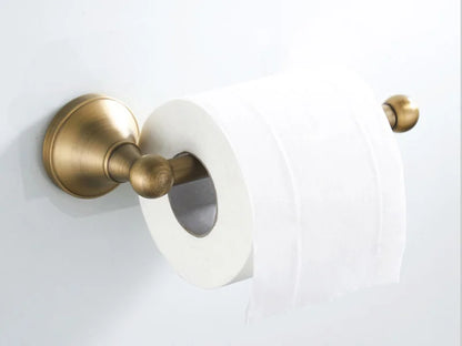Bathroom Accessories Antique Brass Wall Mounted Toilet Paper Holder Towel Ring Robe Coat Hook Bathroom Hardware