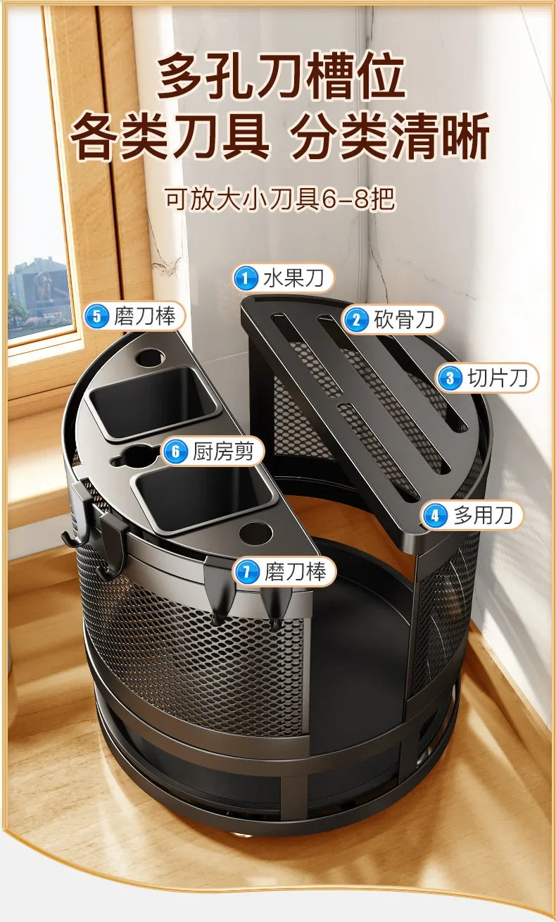 Kitchen Utensils Useful Things Knife Holder Kitchen Knives Stand Chef Accessories Home Items Storage Rack Dining