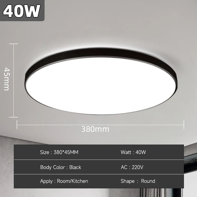 LED Ceiling Lamps Modern Ceil Light 18/30/40/72W Led 220V Ceiling Lights Round Living Room Bedroom Indoor Kitchen Lighting Lamp