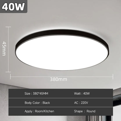 LED Ceiling Lamps Modern Ceil Light 18/30/40/72W Led 220V Ceiling Lights Round Living Room Bedroom Indoor Kitchen Lighting Lamp