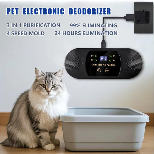 Pet small electronic deodorizer, no need for filter element, small size can be hung on the wall, USB power supply, four gears.