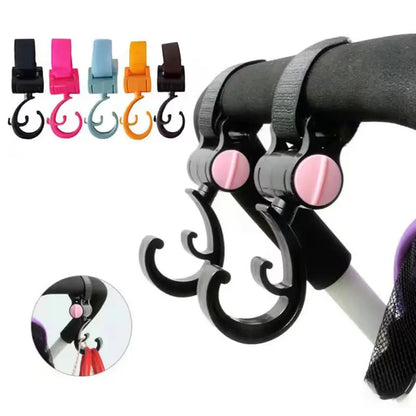 1-2pcs Baby Hanger Baby Bag Stroller Hooks Pram Rotate 360 Degree Baby Car Accessories Stroller Organizer Stroller Accessories