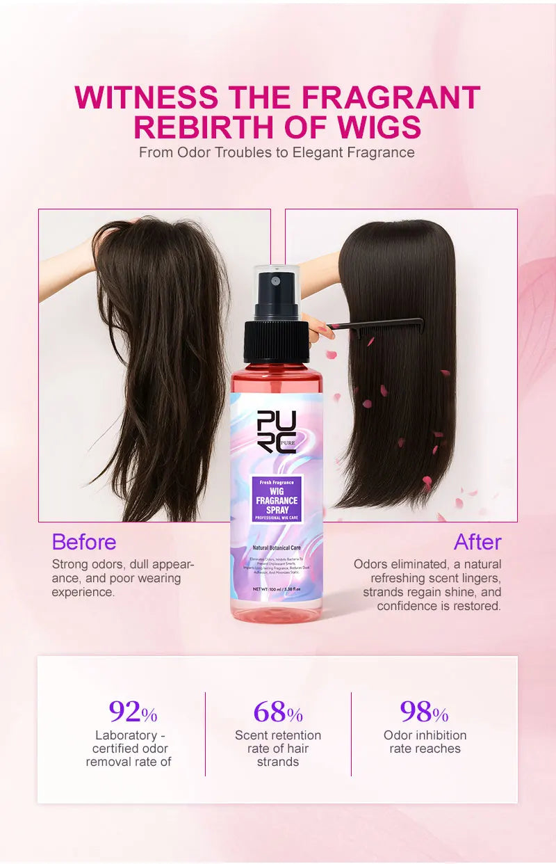 PURC PURC Wig Fragrance Spray Remove Odor Smoothing Shiny Wigs Hair Care 100ml