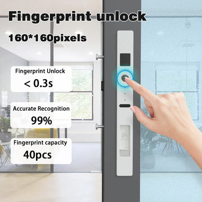 Sliding Door Smart Lock Biometric Fingerprint Lock Tuya Smart Home Bluetooth Remote Control