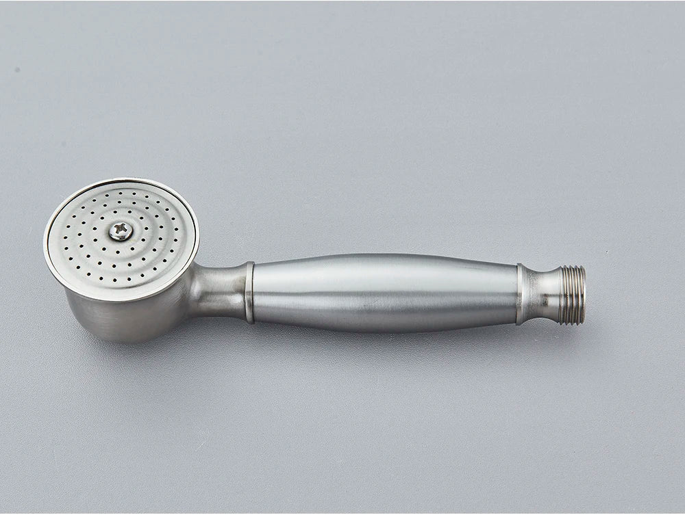 Brushed Nickle Hand Held Shower Head Handshower Head 100% Copper Head Faucet Accessory Single Function Shower Head Shower Hose