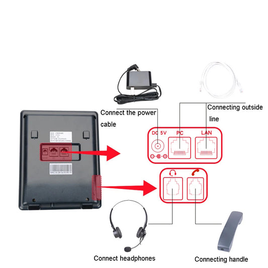 IP Telephone SIP Network Language Telephone Customer Service VOIP Landline With Backlight Led Screen