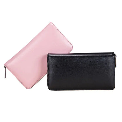 Women RFID Blocking Wallet Genuine Leather Anti Theft 36 Card Holders Women Wallets With Phone Case Clutch Bags Coin Purse Girl