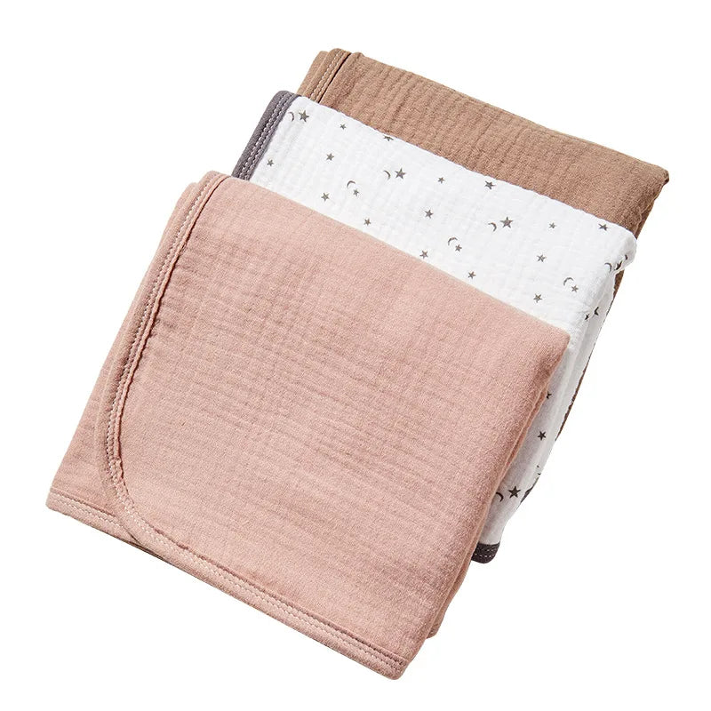 Baby Pure Cotton Gauze Waterproof Changing Pad, Washable, Breathable, Portable & Soft for Newborns