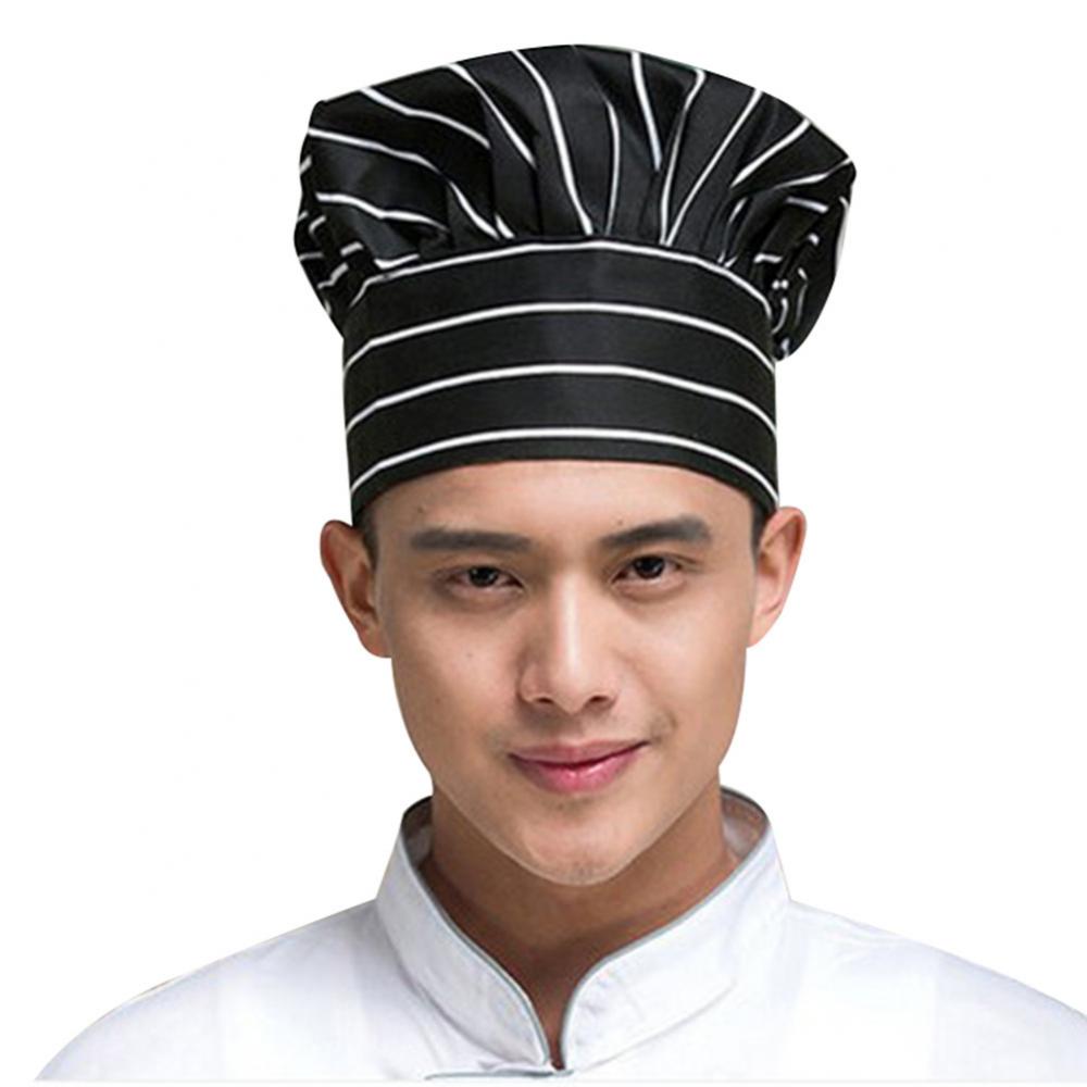 Professional Stretchy Adjustable Men Cap Kitchen Cook Baker Catering Chef Hat