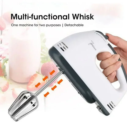 Electric Flour Blender Egg Beater Handheld Food Cake Bread Baking Dough Mixer for Kitchen Cooking 7 Speed Cream Blender
