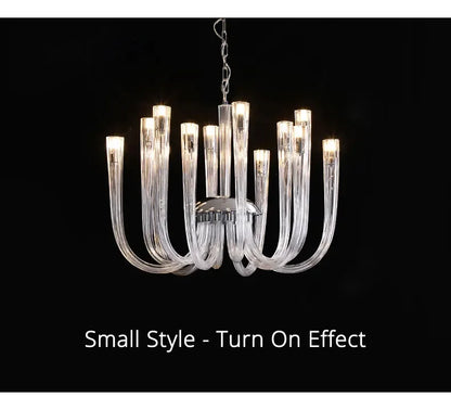 ART DECO Glass Chandelier for Living Room Bedroom Dining Room Designer Luxury LED Hanging Ligting 2024 NEW Lamp