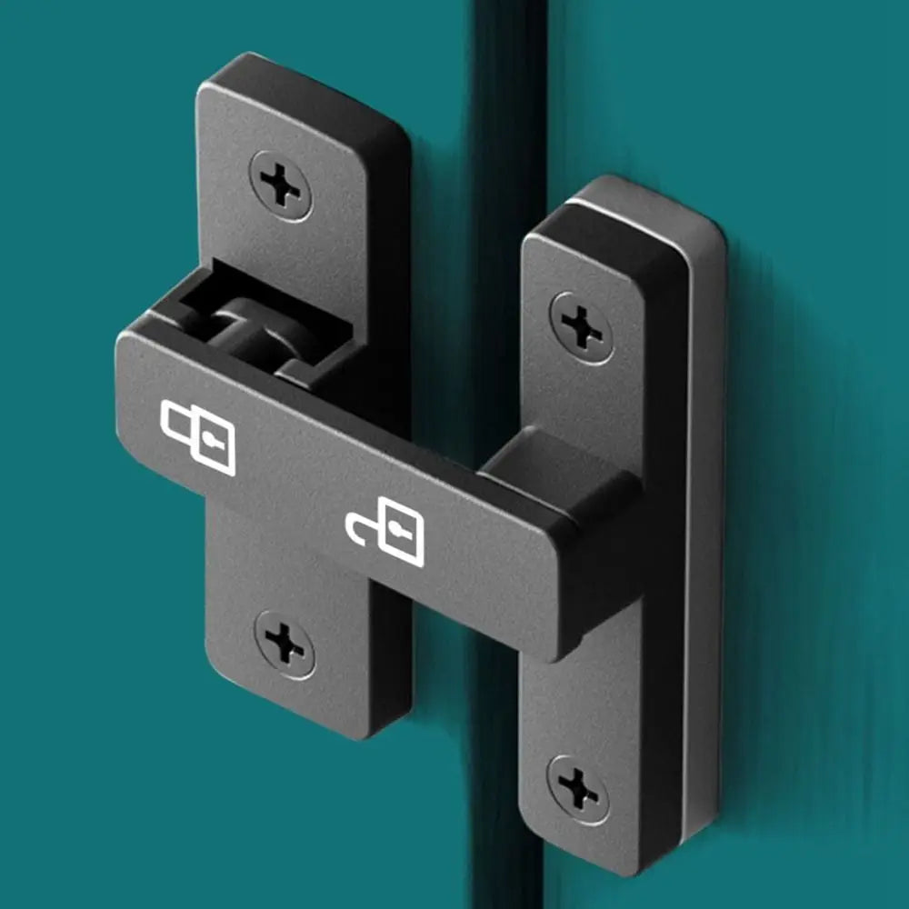 90°/180° Luminous Latch Indoor Metal Door Buckle Bathroom Door Lock Sliding Door Lock Wooden Door Burglar Barn Door Buckle