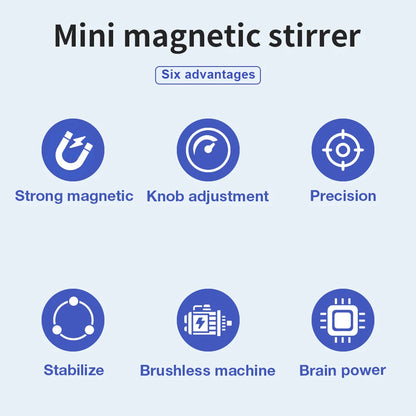 W601 Mini Magnetic Stirrer Perfumes Mixer Laboratory Supplies 1000ml Agitators Stirrers Machine Small Stirring 300-2000RPM