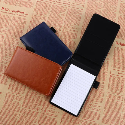 Stationery School Supplies Memo Pads Retro Leather Cover Small A7 Notebook Mini Notepad Pocket Planner Business Memos