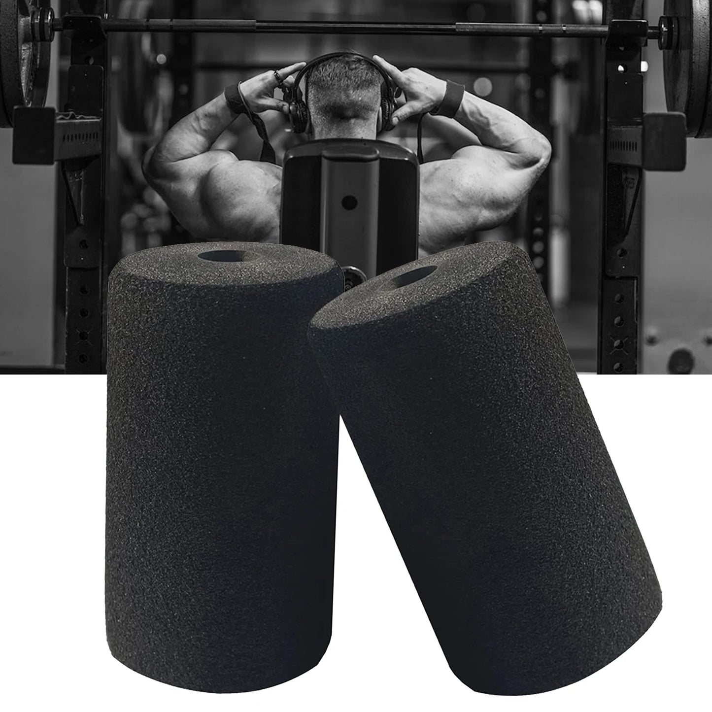 2 PCS Foot Foam Pads Black Foam Rollers Replacement For Leg Extension For Weight Bench Home Bench And Gym Workout Machines