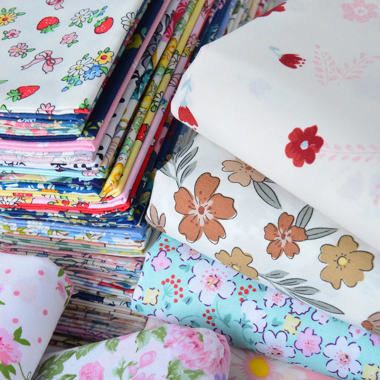 Fabric cotton handmade diy bedding flowers garden flowers pure cotton printing fabric twill cotton fabric sewing