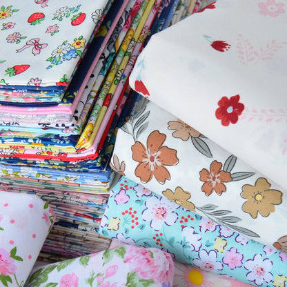 Fabric cotton handmade diy bedding flowers garden flowers pure cotton printing fabric twill cotton fabric sewing