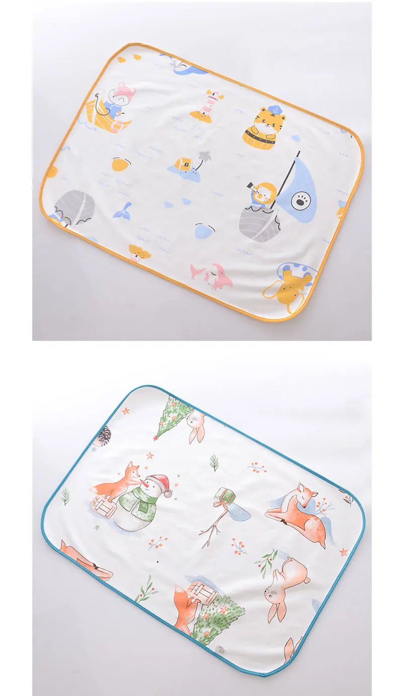 Large Size Baby Waterproof Diaper Changing Mat Reusable Diapers For Newborns Washable Mattress Pad Breathable Baby Diaper Bags