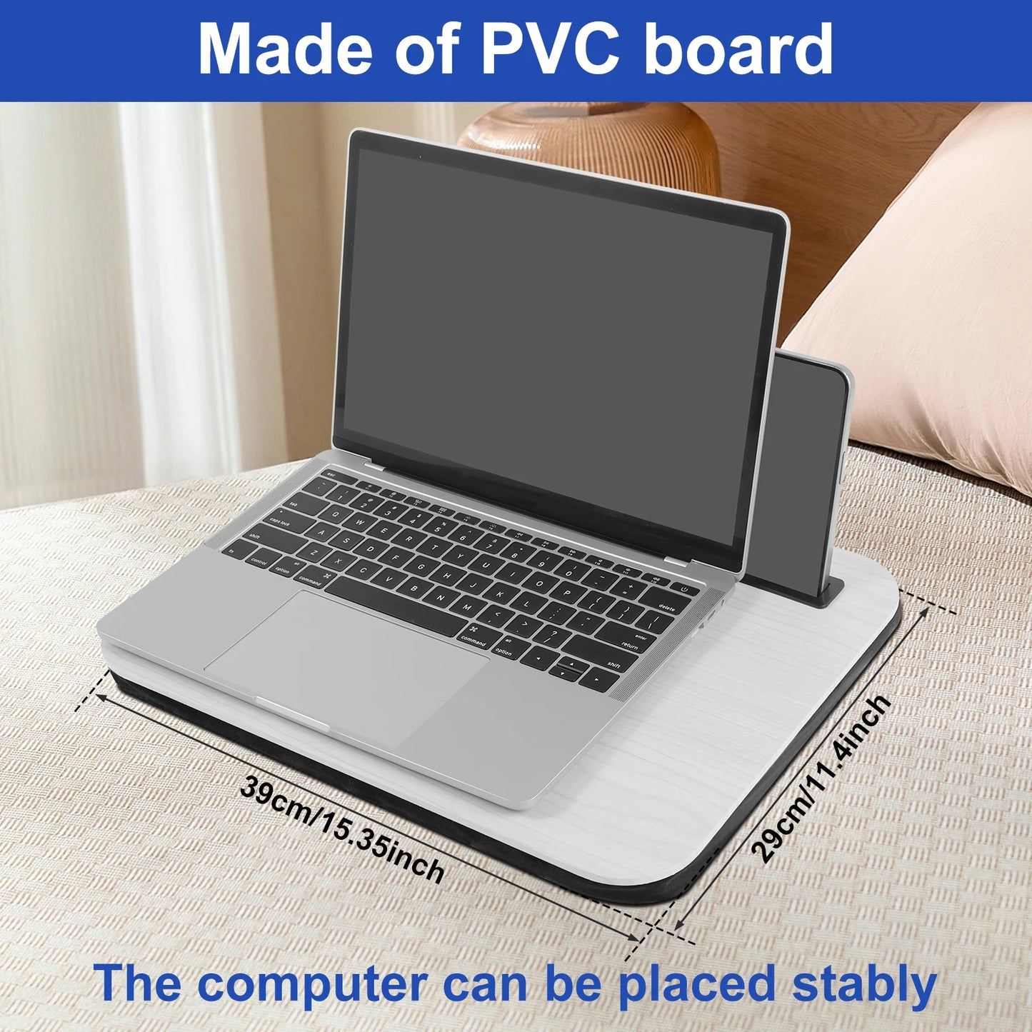 Lap Desk with Tablet Slot Portable Lap Laptop Desk Lightweight Stable Laptop Desk Tray Lap for Working in Bed