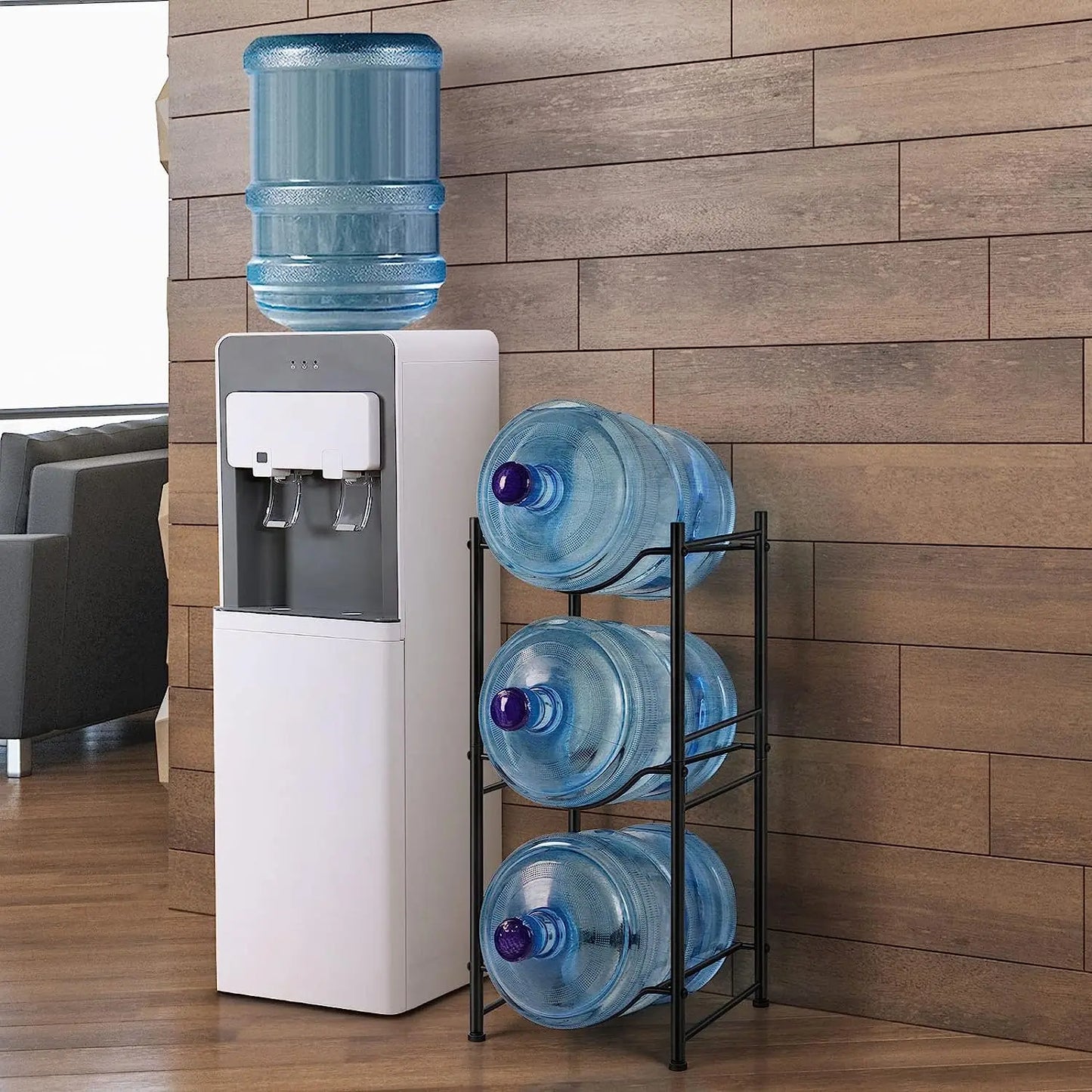 5 Gallon Water Bottle Jug Holder 3 Tier Heavy Duty Water Cooler Jug Storage Rack Detachable Gallon Water Jug Bottle Organizer