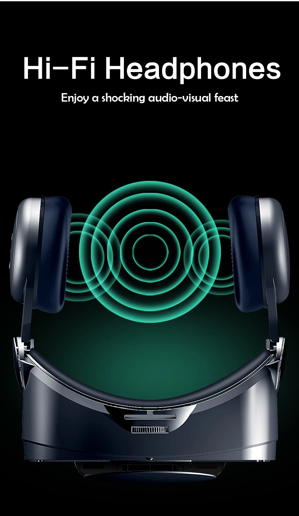 Virtual Reality 3D VR Headset Smart Glasses Helmet for Smartphones Cell Phone Mobile 7 Inches Lenses Binoculars Goggles Devices