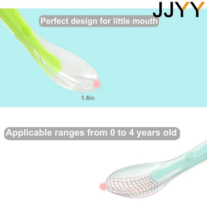 Baby Soft Silicone Spoon Candy Colored Child Food Feeding Spoon for Kids Travel Picnic Kitchen Tools