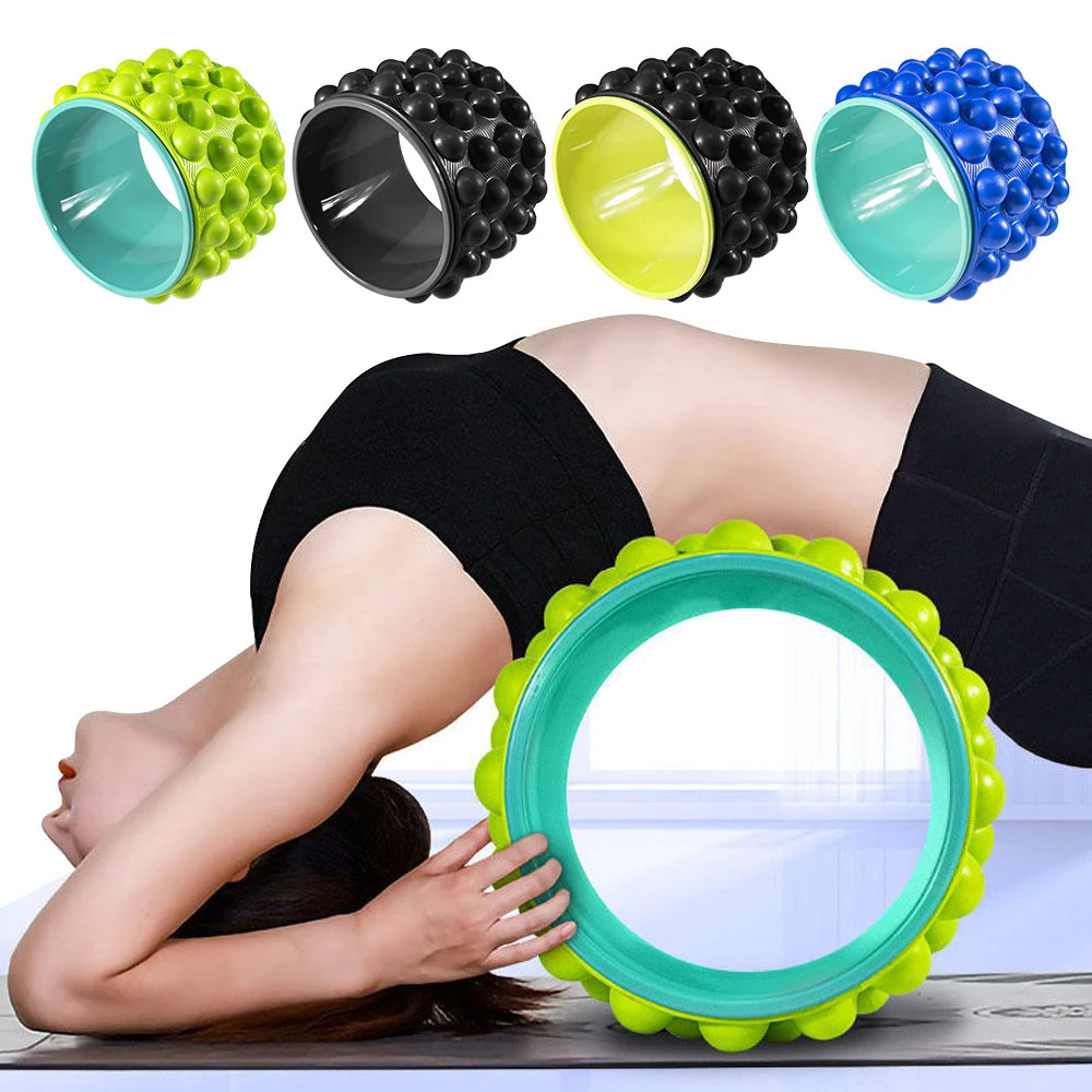 Back Roller Massager, Deep Tissue Massage Tools, Myofascial Release Trigger Point Yoga Wheel Foam Roller for Muscle Pain Relief