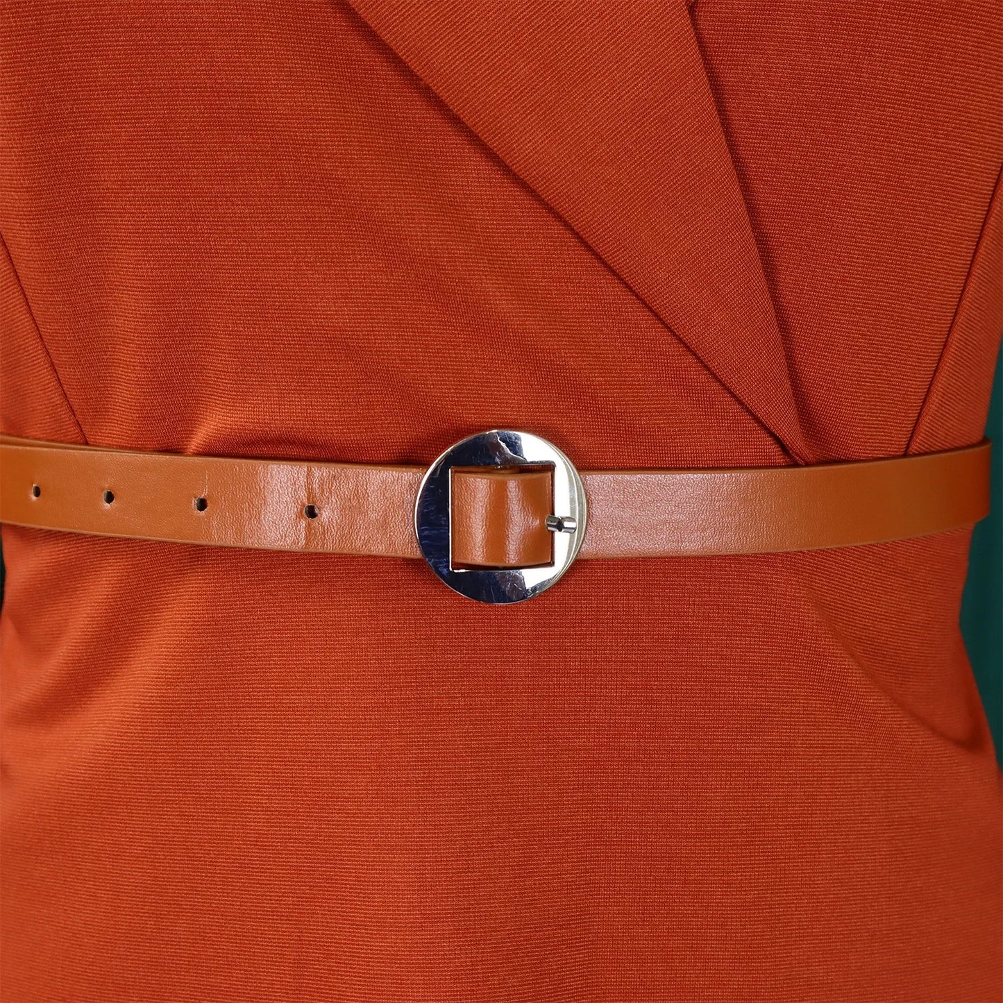 Elegant Office Dresses for Woman V Neck Full Sleeve Belt Waisted Sheath Package Hips Mid Calf Formal Business Work Wear Gowns OL