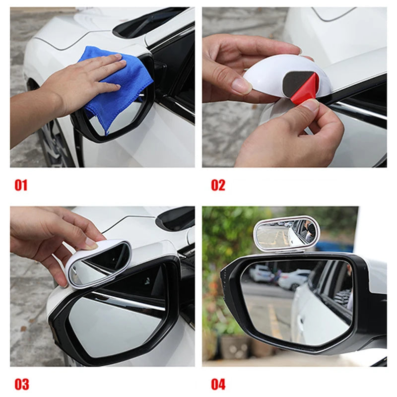 Car Blind Spot Mirror 360° Adjustable Wide Anger Parking Assitant Auto Rearview Safety Universal Car Mirror Car Accessories