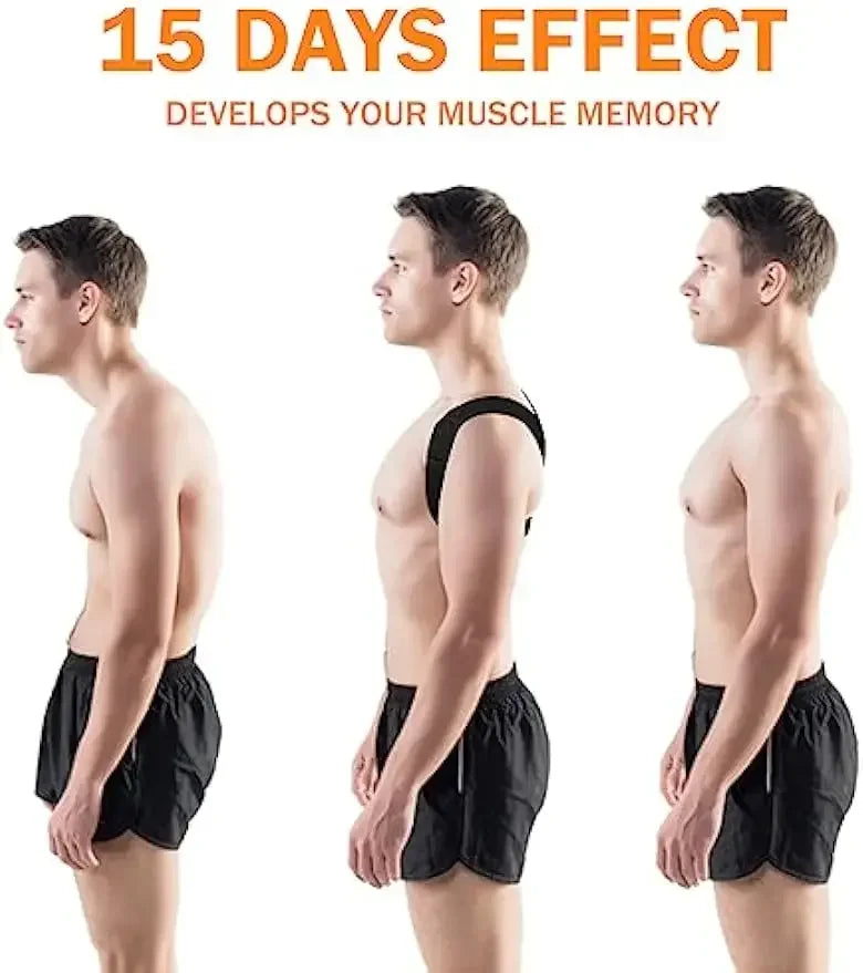 1 Pc Adjustable Posture Corrector With Breathable Upper Back Support Relieves Neck Shoulder And Back Pain Hunchback Correction