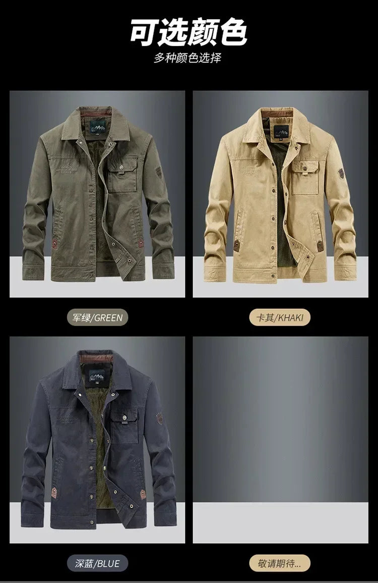 Autumn JacketMen Cotton Windbreaker Bomber Coat Military Men's Tactics Jackets Man Cargo Casual Jacket Mens Clothes Spring