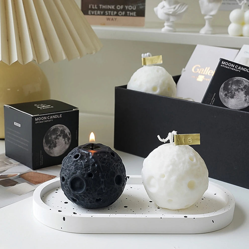 Creative Lunar Shape Scented Candles Home Decor Candle For Party Birthday Room Decoration Gift