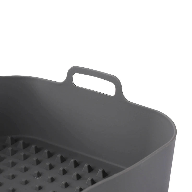 Air Fryer Silicone Pot Thick Reusable Silicone Square Air Fryer Liners Replacement of Parchment Liner Paper Air Fryer Basket