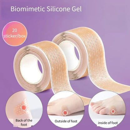 Biomimetic Silicone Heel Sticker Womens Shoes Heel Protectors Foot Care Products Multifunctional Invisible Shoes Accessories