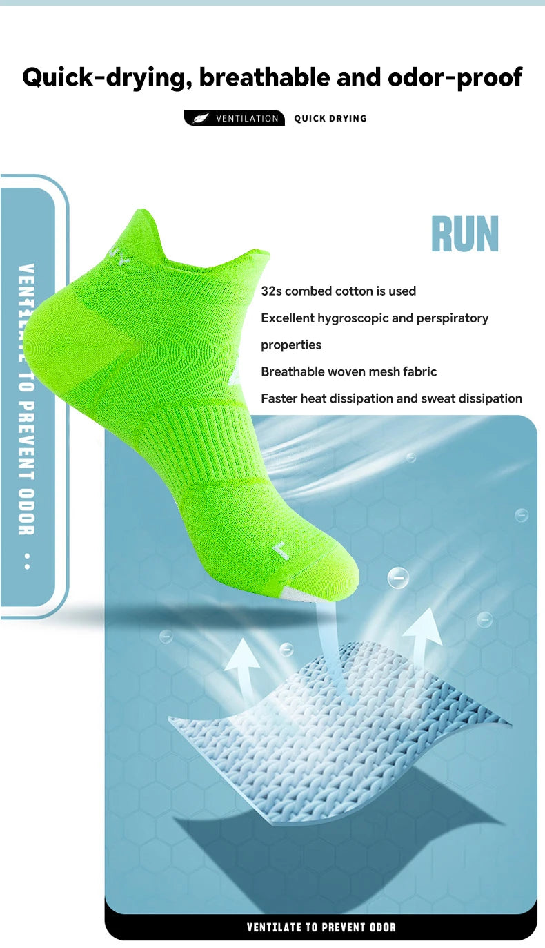 Professional Sports Socks Four Season Quick Drying Running Socks Thin Marathon Socks Deodorant Couple Socks