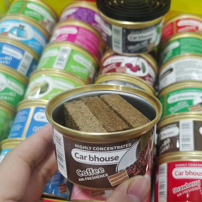 Car Air Freshener: 12 Kinds Scent | Organic Cans | Odor Eliminator Essential | Long-Lasting | Strong Fragrance | For Home/Toilet