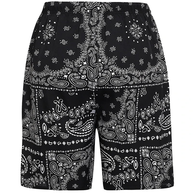Men's Athleisure Fashion Printed Home Shorts Slim Large Size Loose Shorts Pajama Pants Breathable Comfort Sleep Bottoms