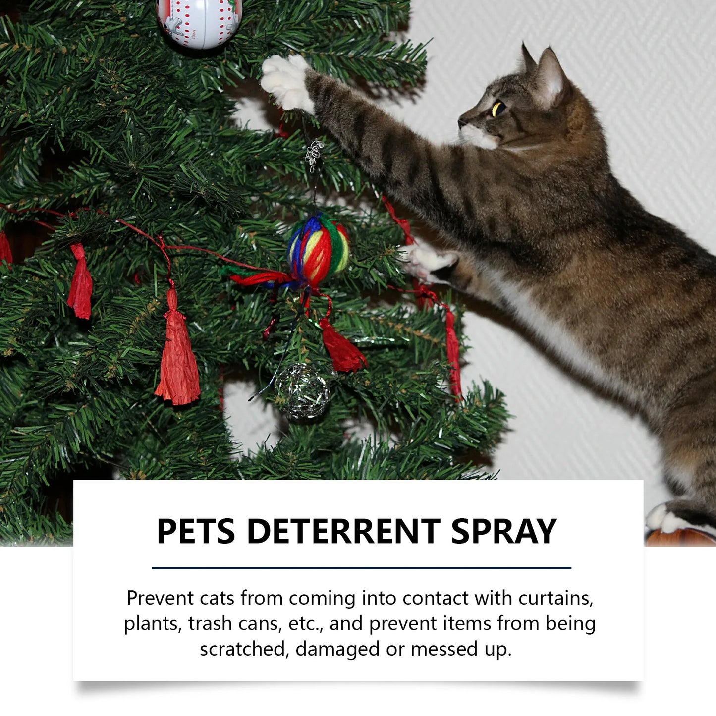 Advanced Pet Scratch Repellent Spray Safe for Cats Dogs Protects Furniture Carpets Drapes Bitter Formula Stops Scratching